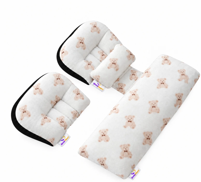 Premium  Maternity Ergonomic  Pillow – Teddy Bear Print